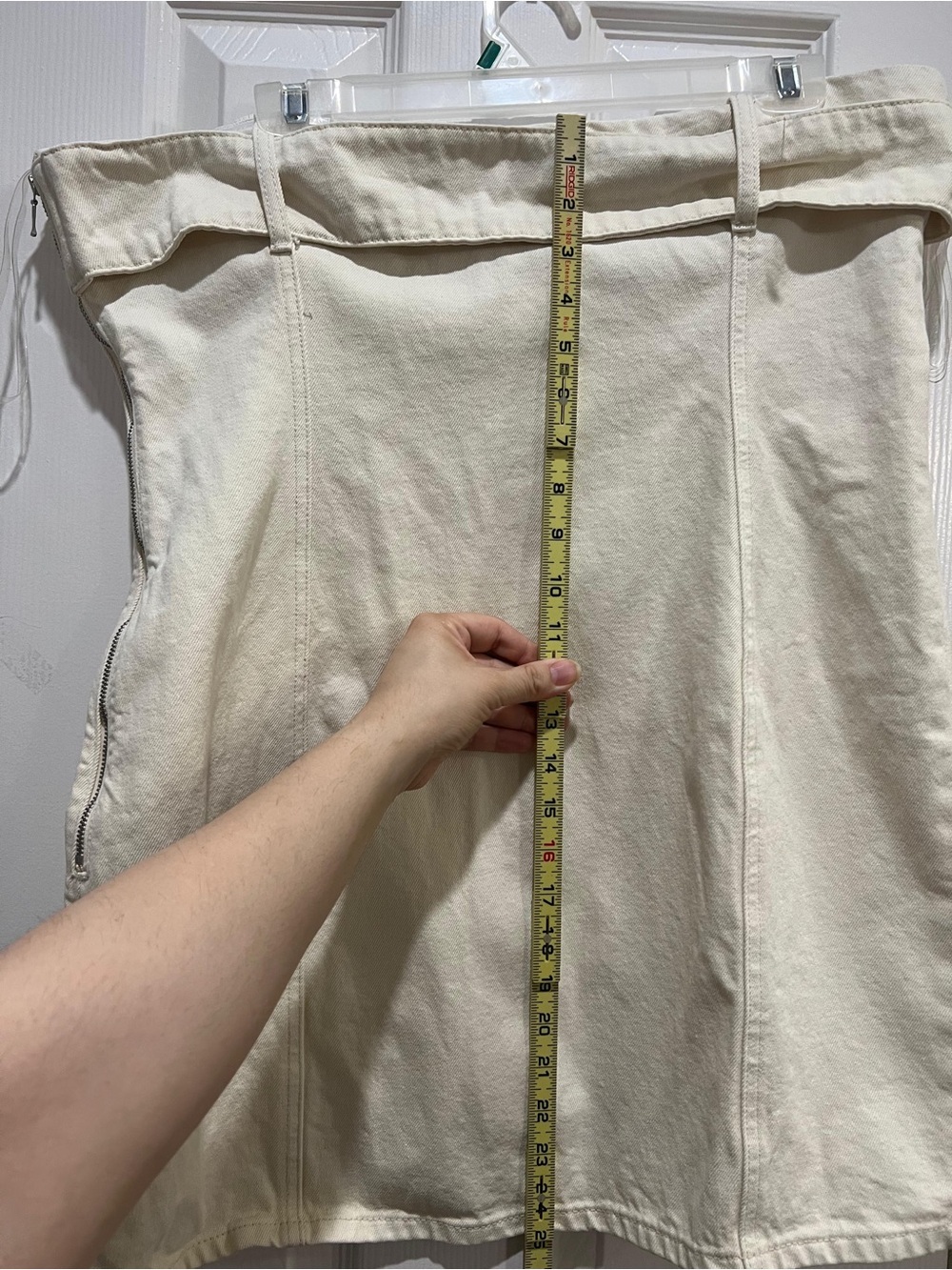 MESHKI Teddi White/Ivory Strapless Denim Mini Dress XXL 🤍 - Picture 9 of 11